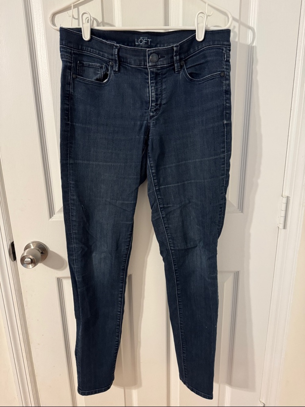 LOFT Women's Dark Blue Modern Skinny Jeans